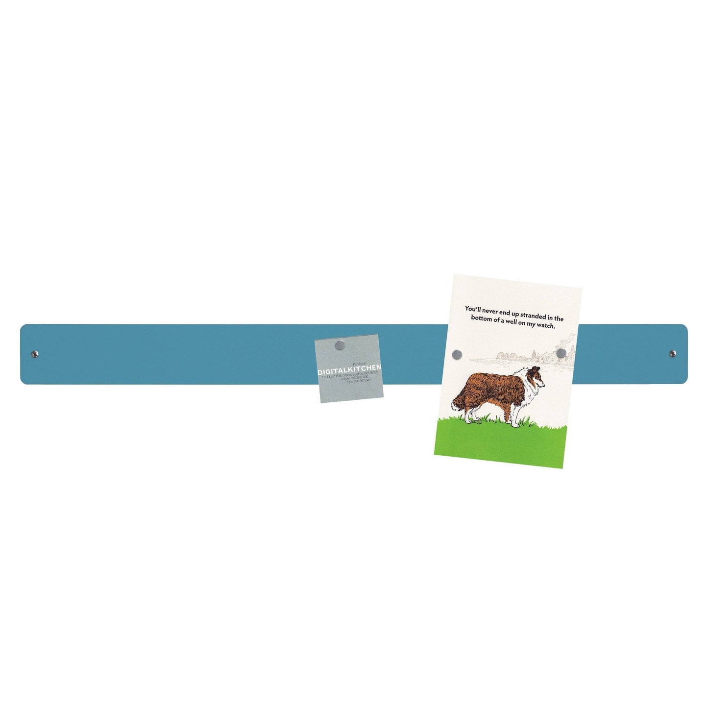 Large magnetic strip bulletin board