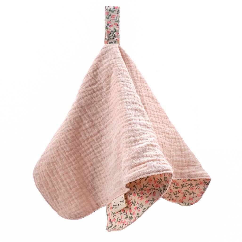 Ali+Oli - Pacifier Blanket Holder (Pink/Flowers)