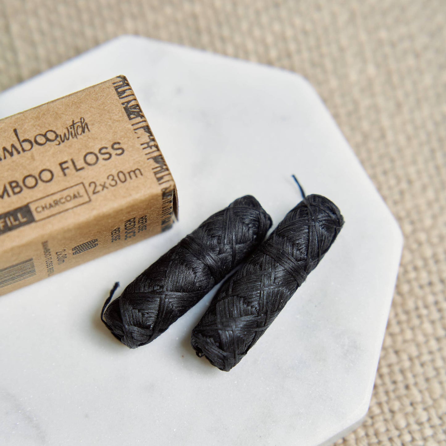 Charcoal Bamboo Floss Refill 2 Pack | Dental Bestseller