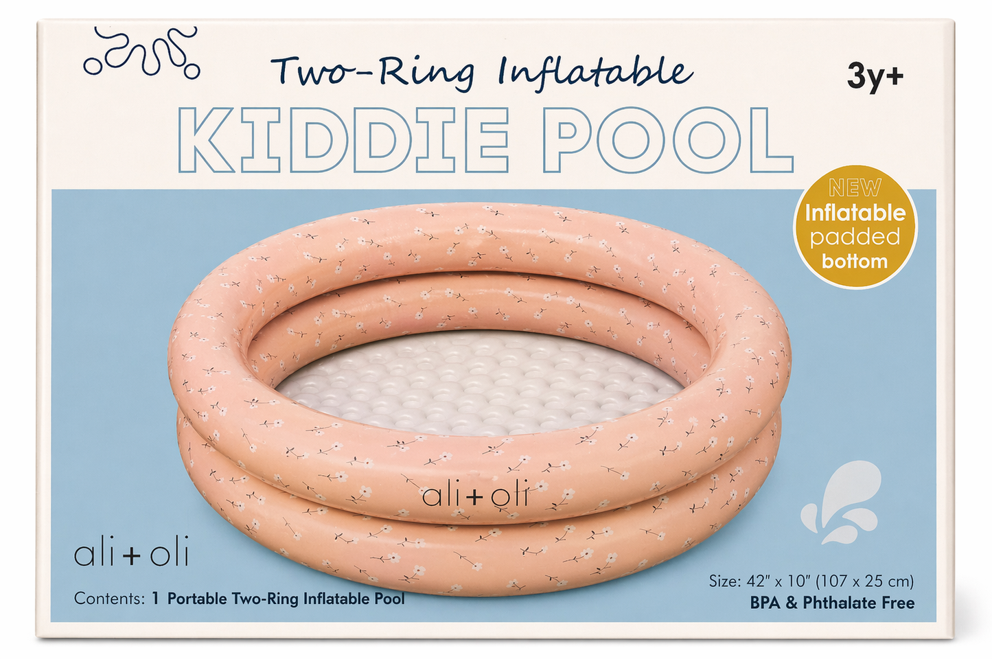 Ali+Oli - Ali+Oli Two-Ring Inflatable Kiddie Pool (Peony)