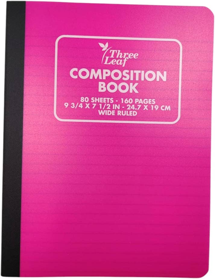 Poly Cover Composition Notebook, Wide Ruled