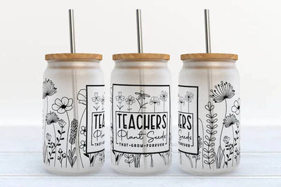 Kate Haven Glass Tumblers for Every Occasion - Teachers Plant Seeds That Grow Forever 16oz Libbey Glass Tumbler