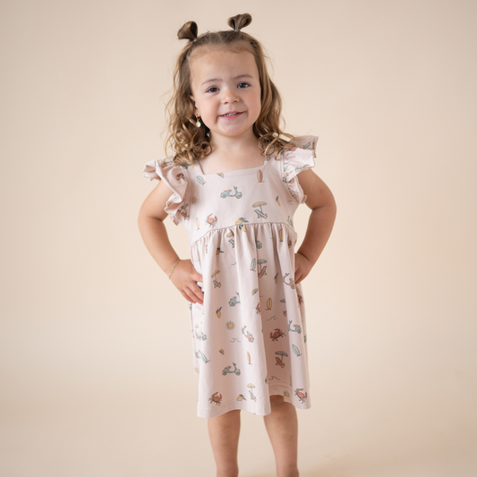 Organic Cotton Flutter Dress | Summer Vibes