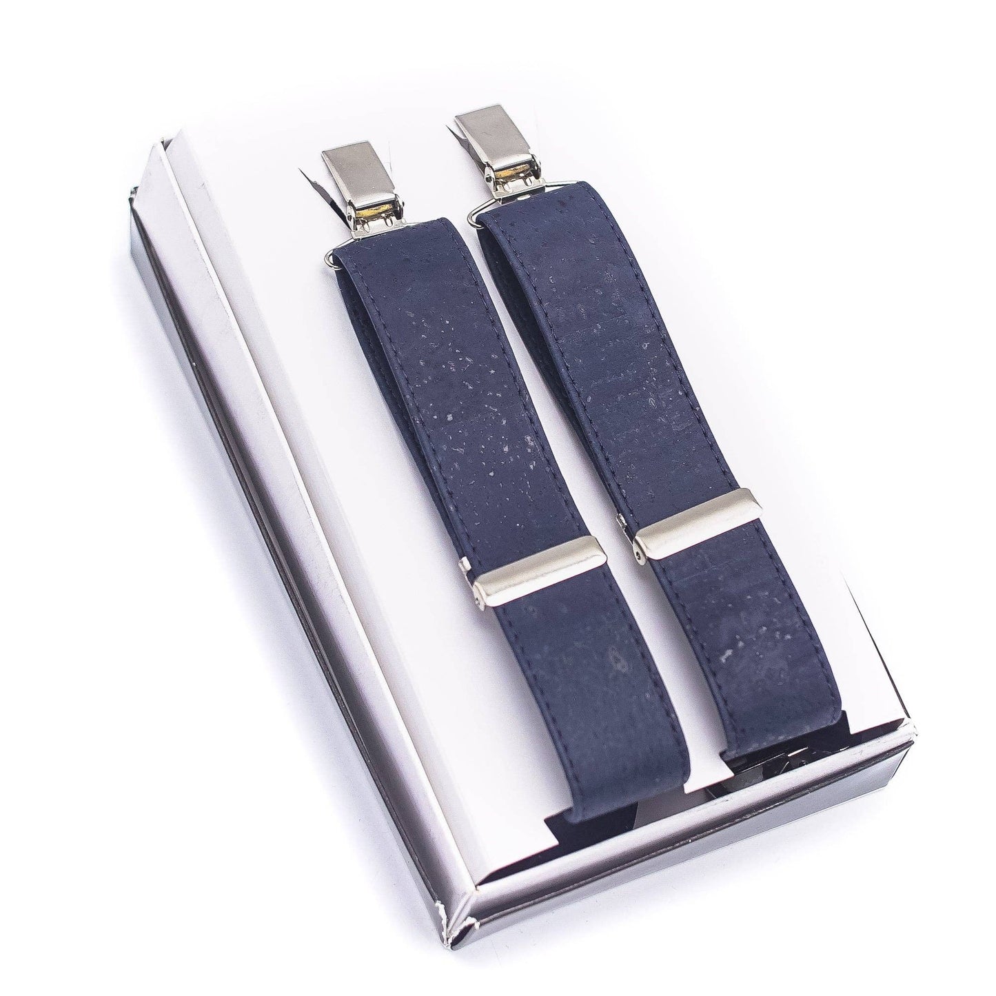 Dark Blue  Adjustable cork straps men's SUSPENDER L-542-F