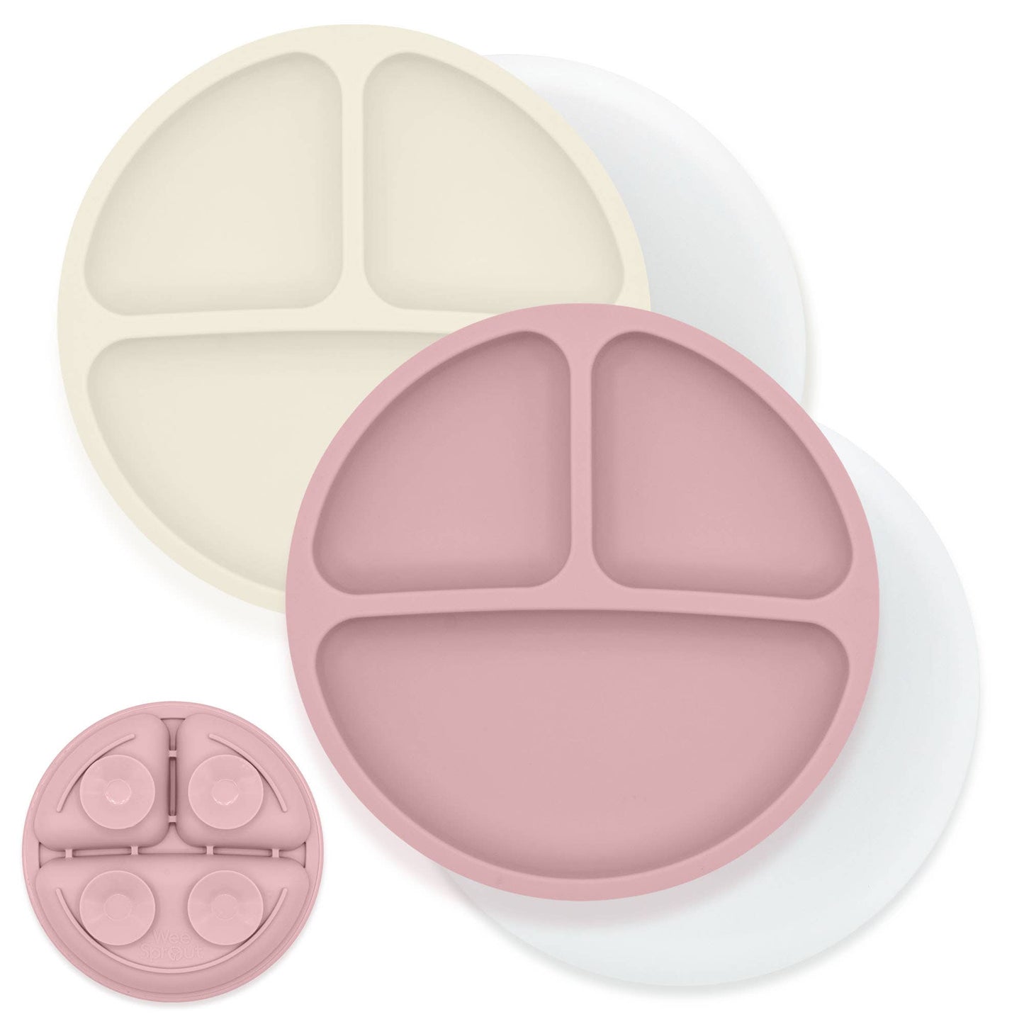 WeeSprout - Silicone Divided Suction Plates – Set of 2