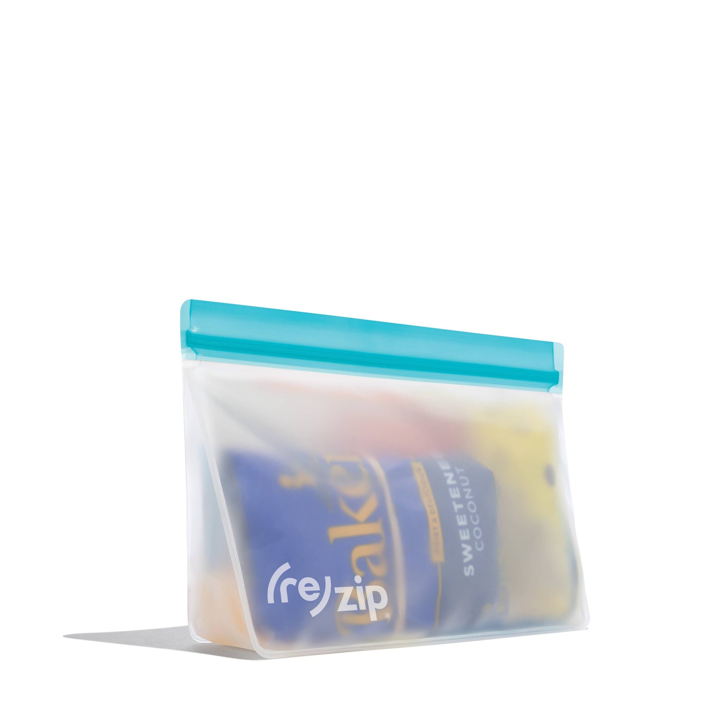 Reusable Stand-Up Storage Bag - Aqua - Quart
