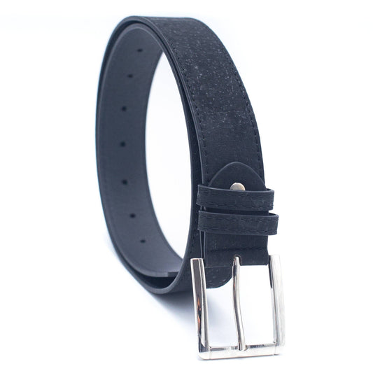 Black Cork men belt vegan belt natural leather belt L-853-A