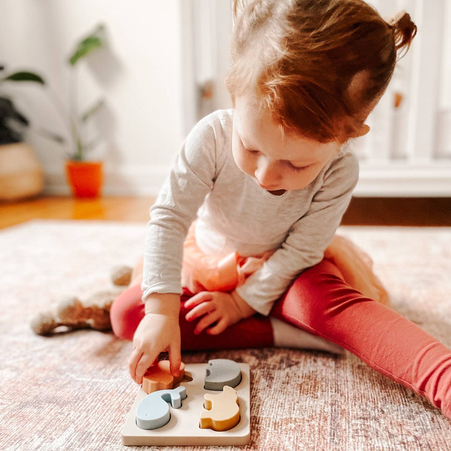 Ali+Oli - Baby Soft Silicone Mini-Animal Puzzle (4pc) Toys for Toddler