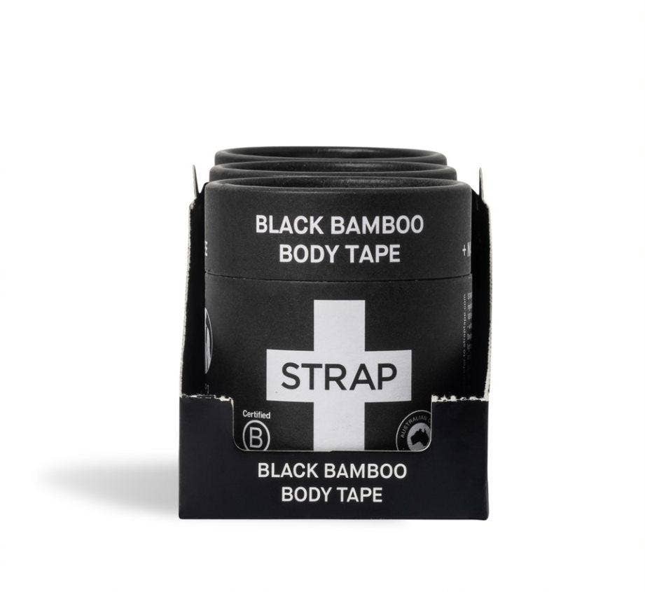 PATCH - Eco First Aid - STRAP Black Bamboo Body Tape - 5.5yd