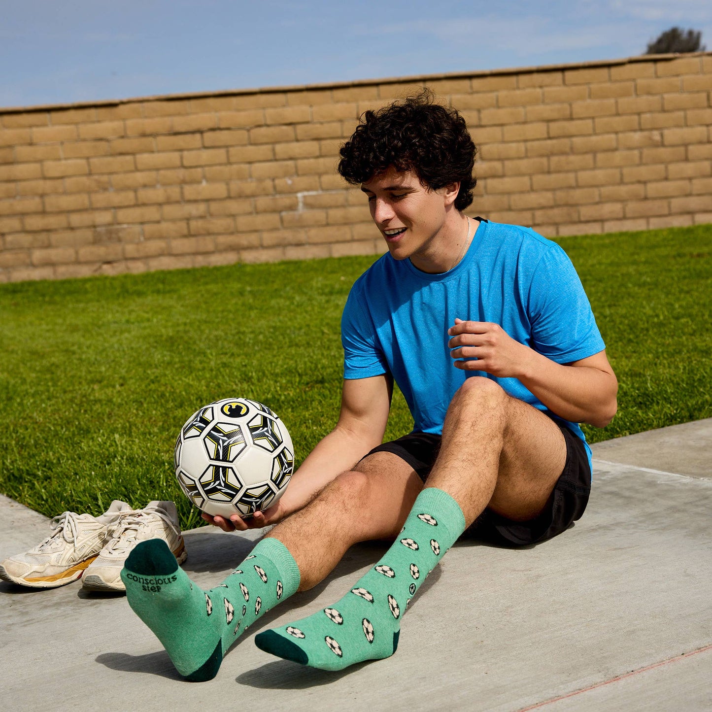 Conscious Step - Socks that Support Youth Sports | Green Soccer Balls