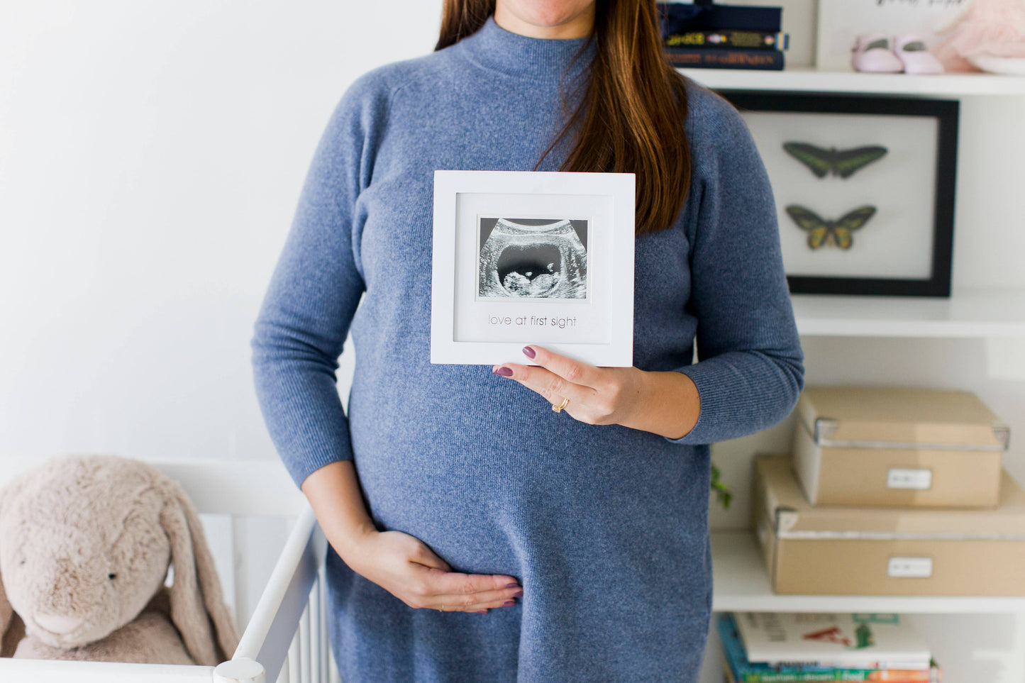Pearhead - Love At First Sight Sonogram Frame, White