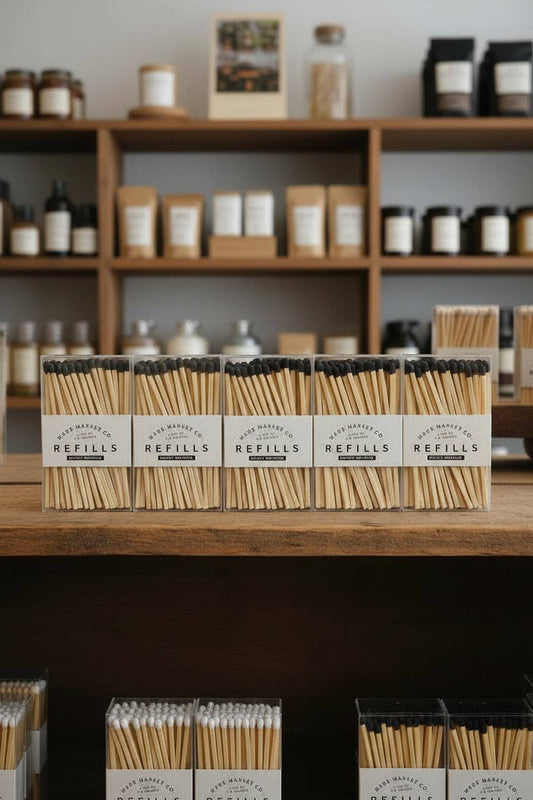 Made Market Co. - Refills of Wooden Safety Matches Cottage Style - ALL COLORS