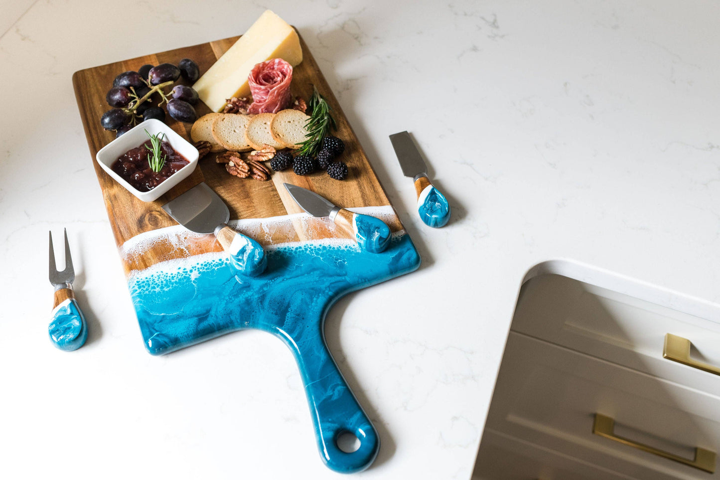 Resin Coated Cheese Knife Set - Set of 4 - NO TARIFFS!