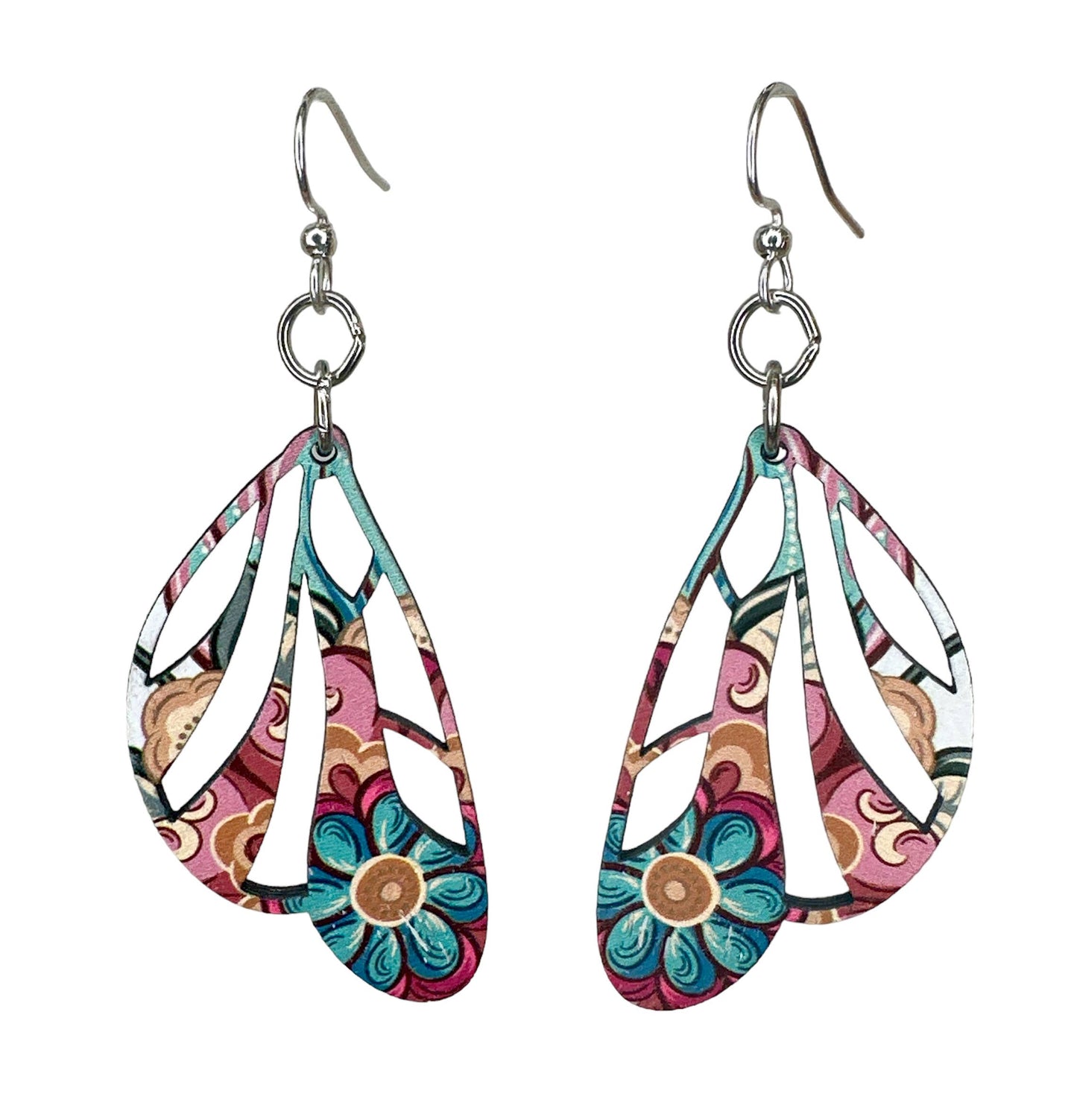 Green Tree Jewelry - Paisley Wing Earrings #1781