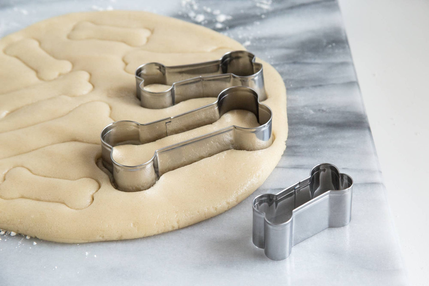 Fox Run Brands - Fox Run Dog Bone Cookie Cutter Set, 3-Piece, 2” to 3.5”