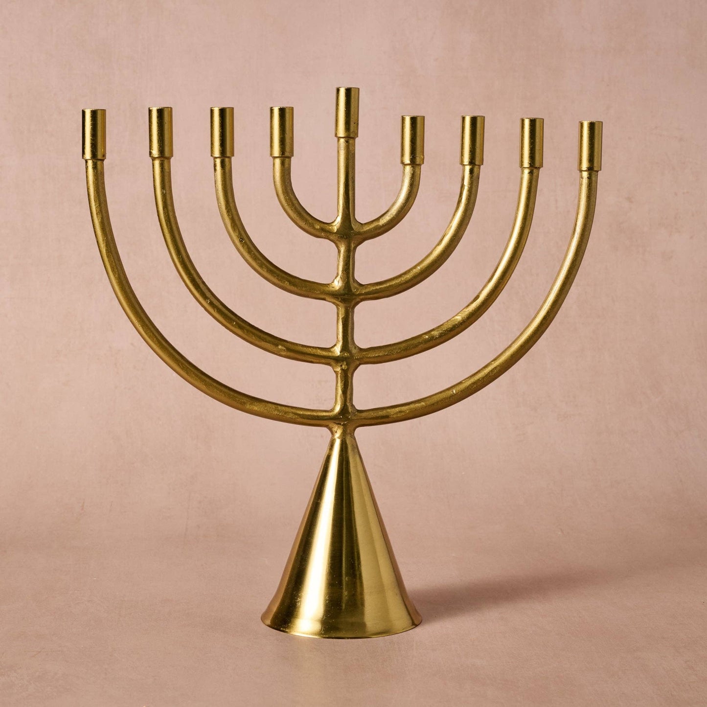 Ten Thousand Villages - Jyoti Brass Horn Menorah