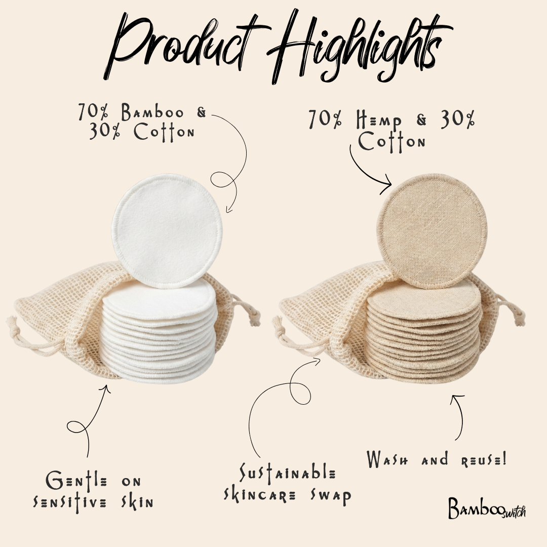 Bulk Reusable Facial Round | Bamboo or Hemp