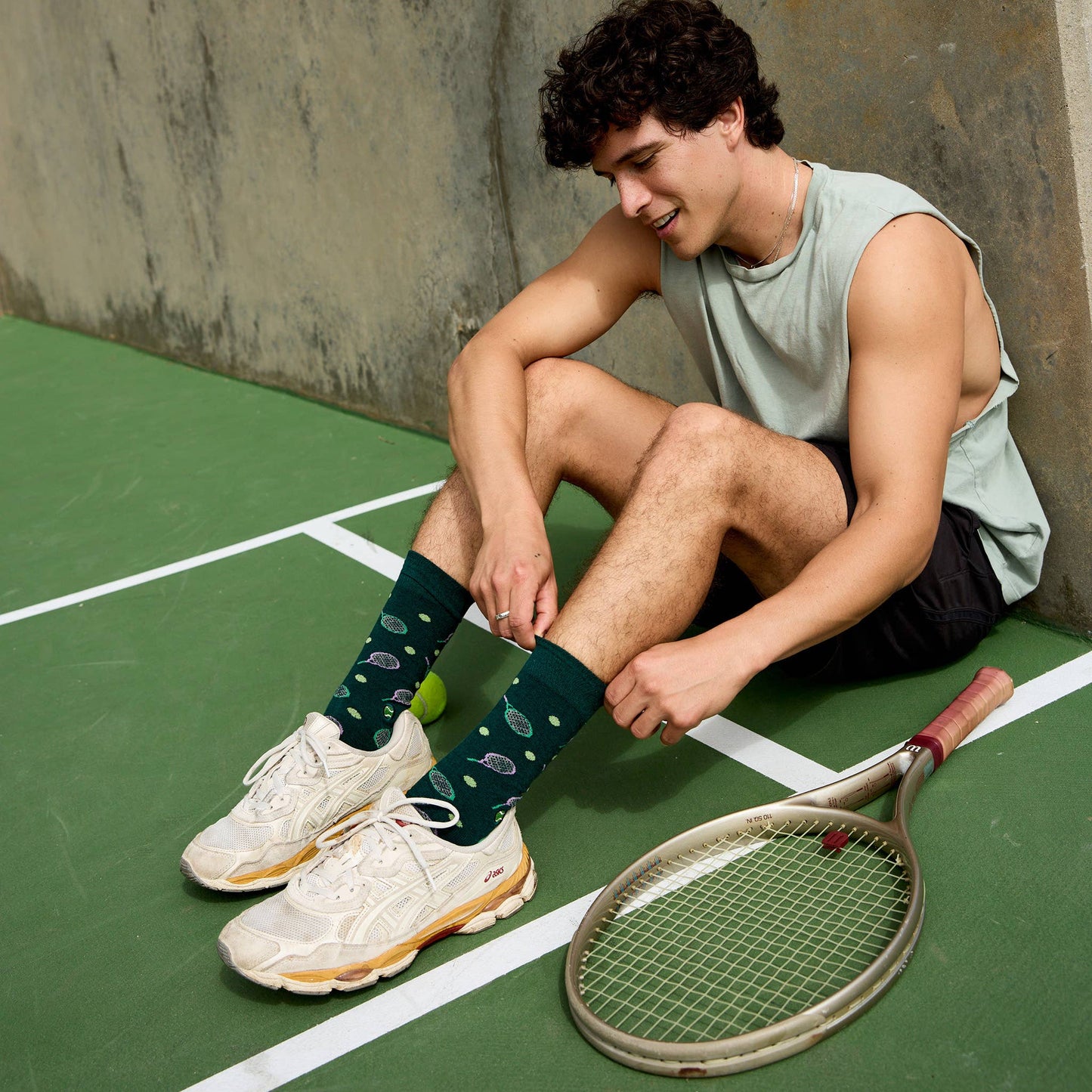 Conscious Step - Socks that Support Youth Sports | Green Tennis Rackets
