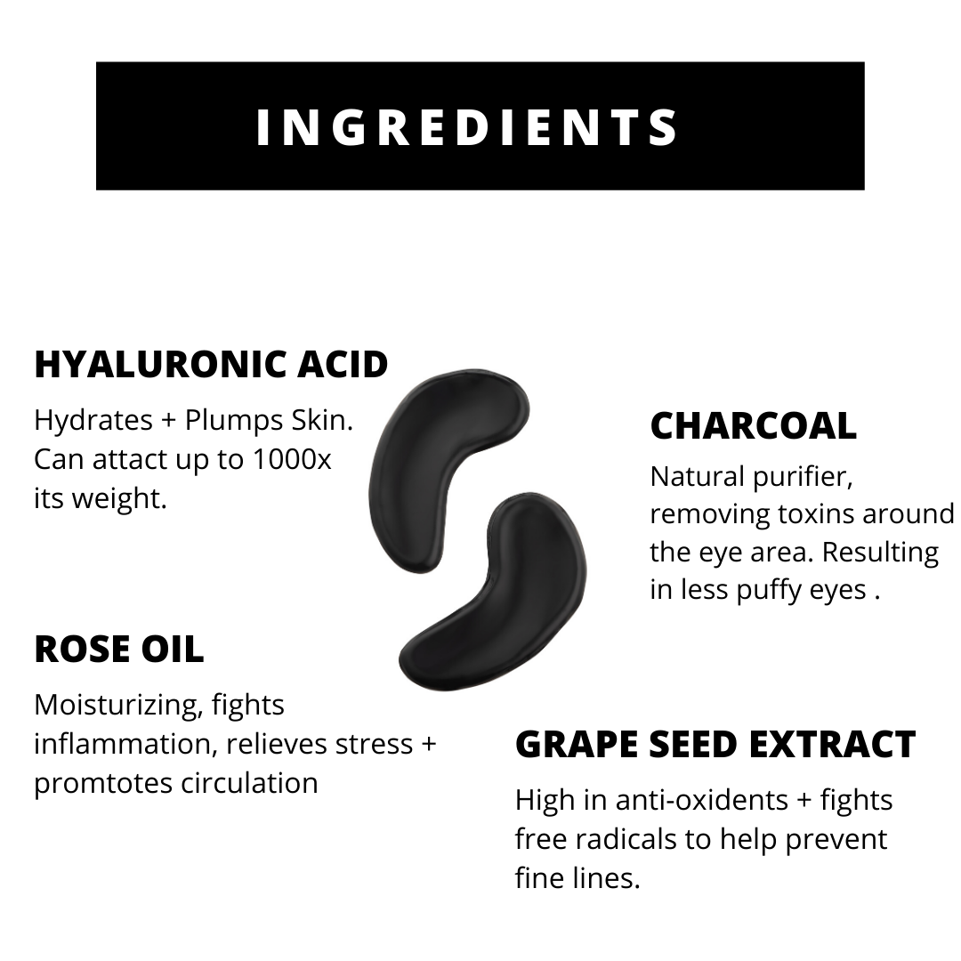 Wake Up Hydrogel Eye Mask Charcoal + Hyaluronic Acid
