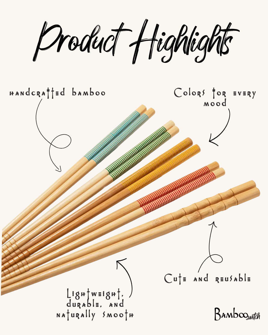 Bamboo Chopsticks - Set of 2