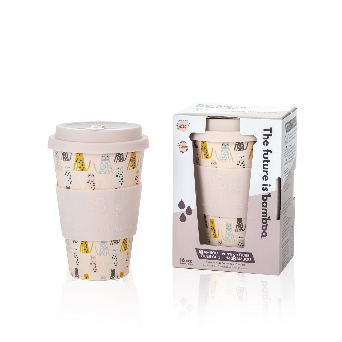 Feline Fine - Bamboo Reusable Cups
