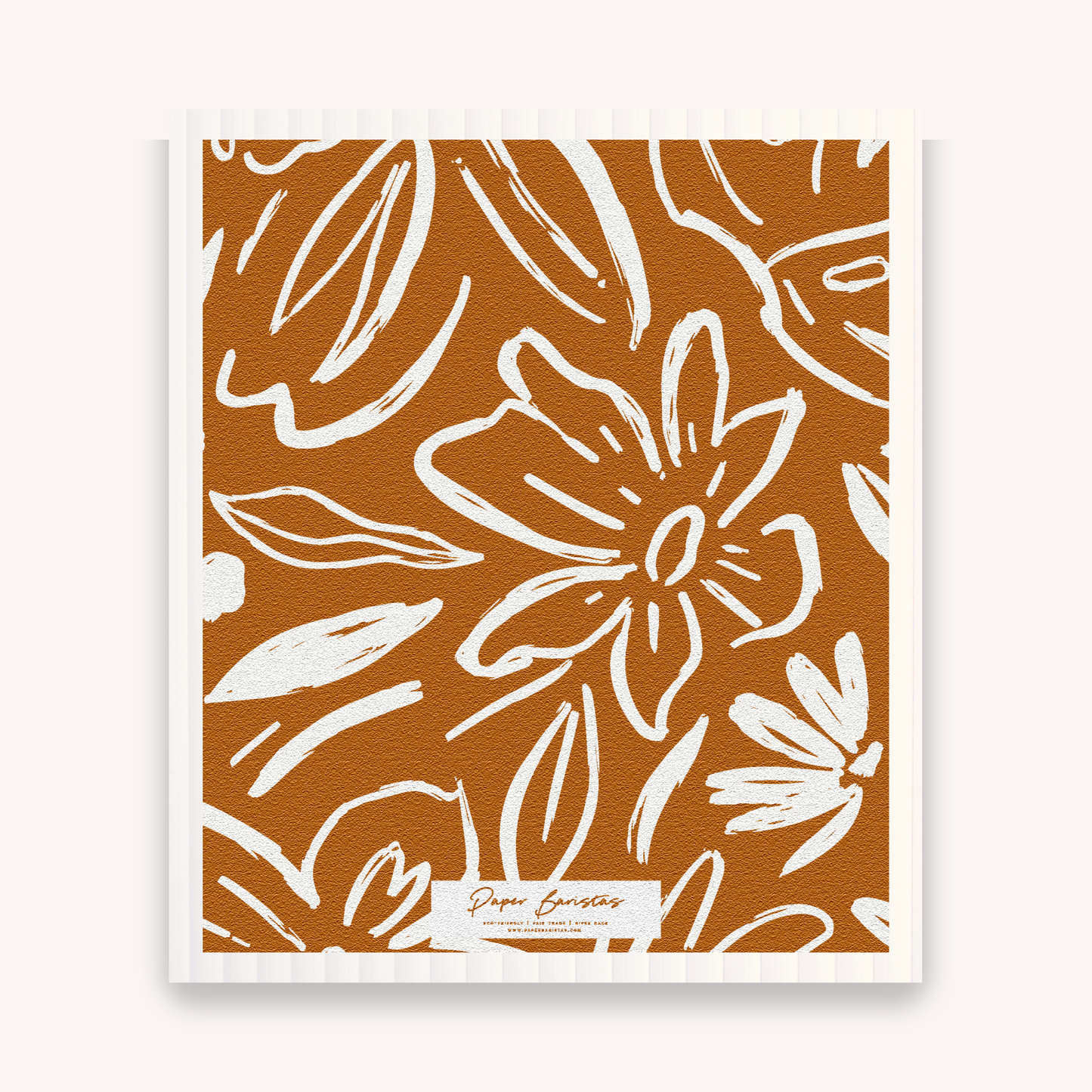 Paper Baristas - Set of 3 Swedish Dishcloth: Earthy Florals Combo