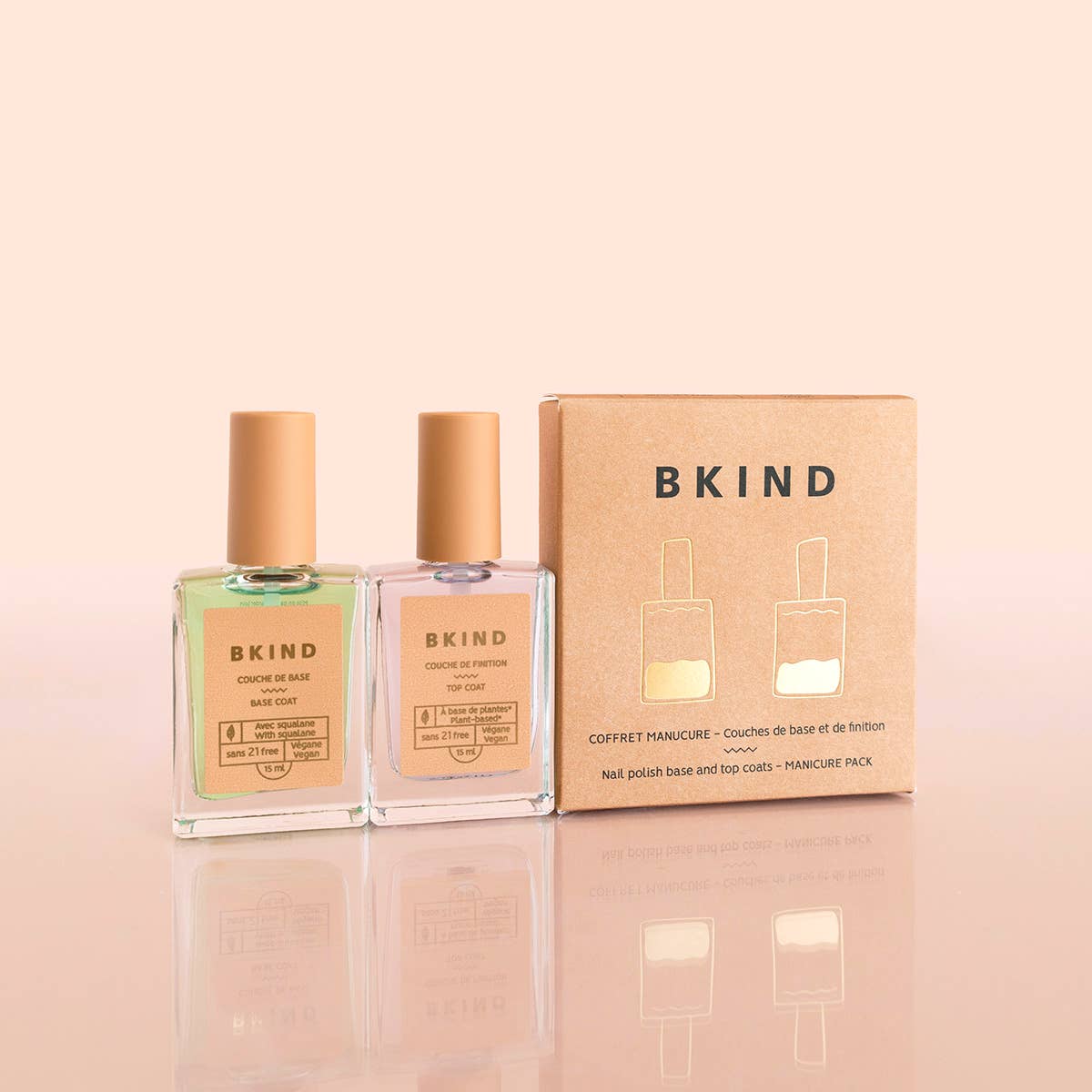 BKIND - Manicure Pack - Nail Polish Duo - Base and top coats
