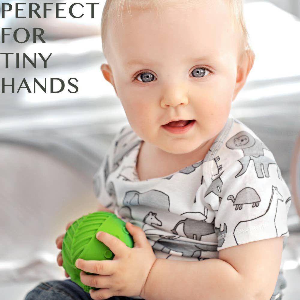CaaOcho Natural Rubber Toys - Natural Rubber 3" Sensory Ball Meadow, Eco-Friendly