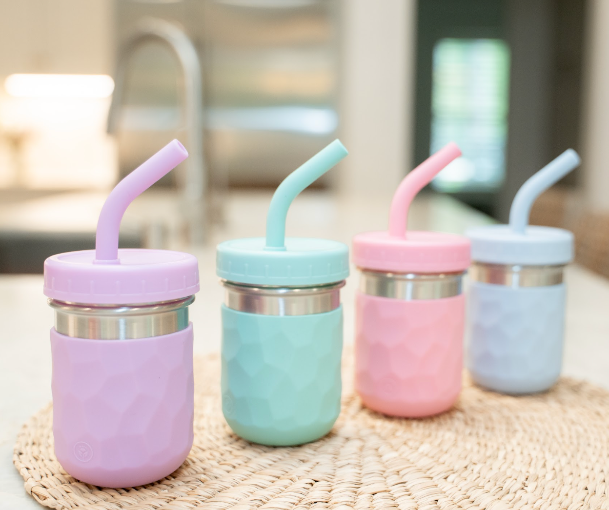 WeeSprout - 3-in-1 Stainless Steel Kids Cups – 8 oz, Set of 2