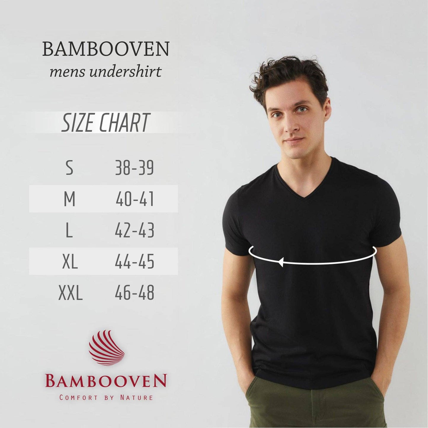 Bambooven - Bambooven Men’s V-Neck T-Shirt – Premium Bamboo, Super Soft, Breathable, Classic V-Neck, Modern Fitted T-Shirt, Men’s Undershirt - Mixed Color(3 Pack)