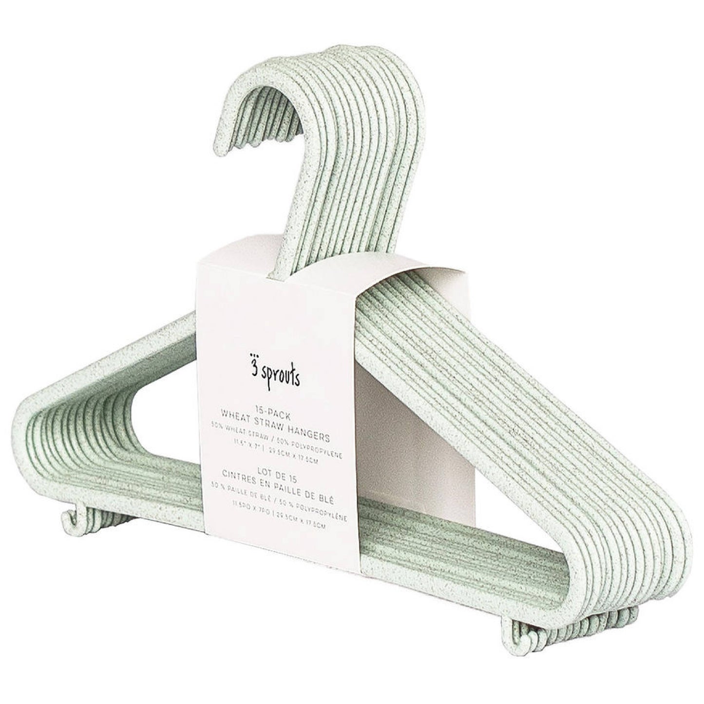 Kids & Baby Wheat Straw Plastic Hangers (2 Packs of 15)