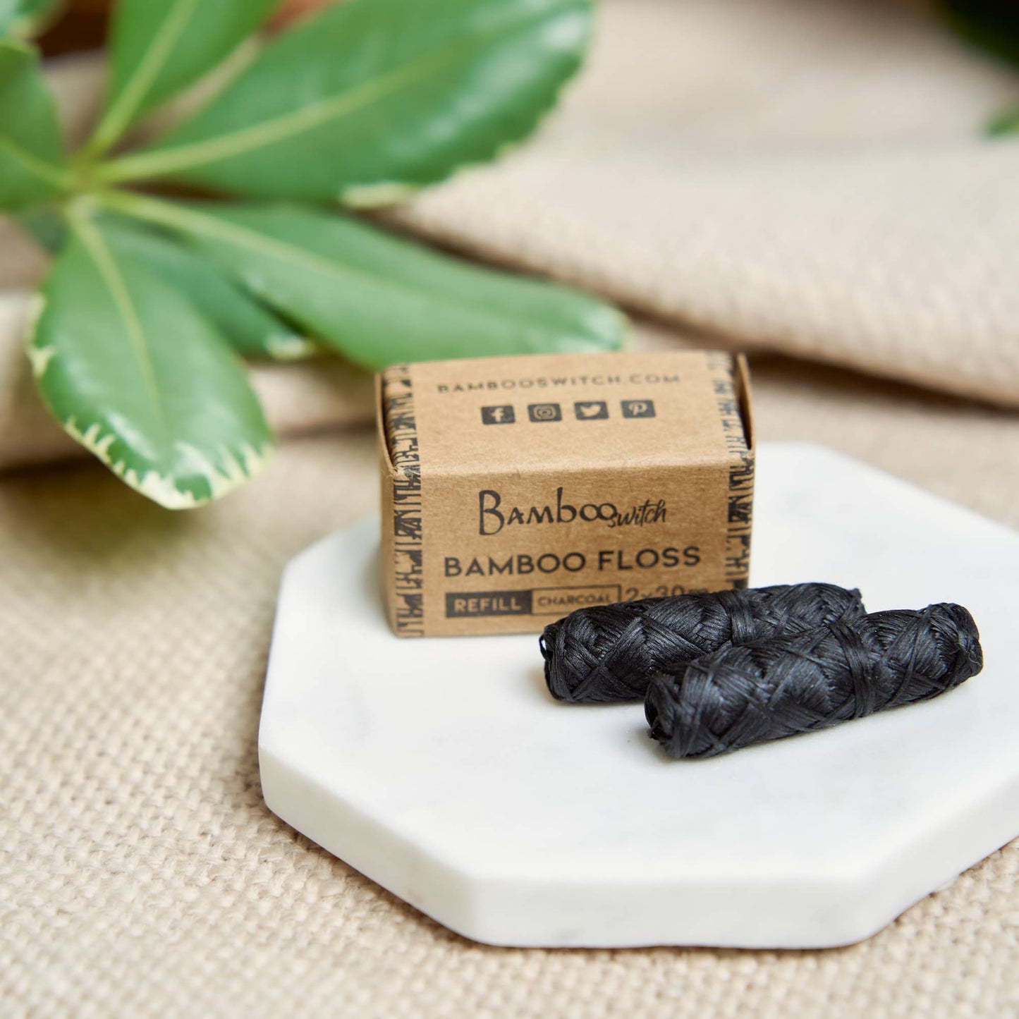 Charcoal Bamboo Floss Refill 2 Pack | Dental Bestseller
