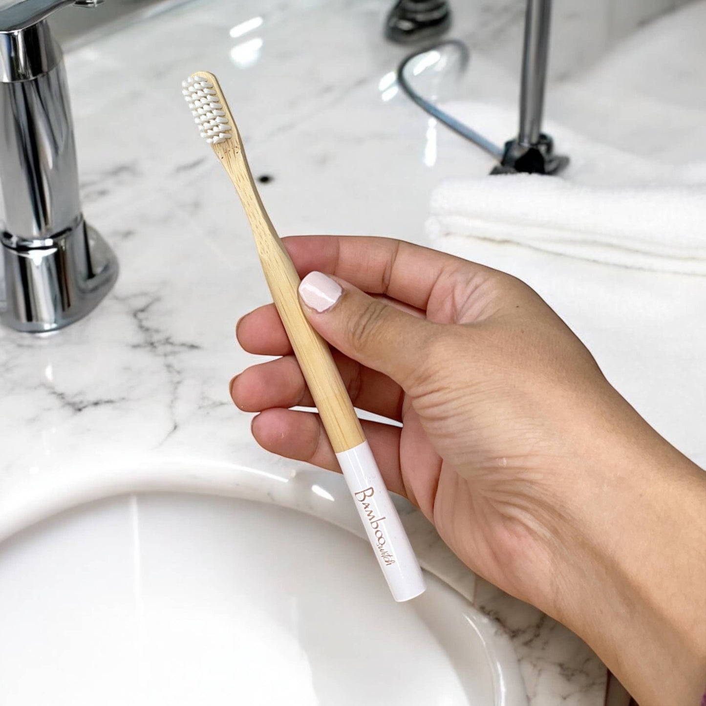 Bamboo Switch - Bamboo Adult Toothbrush | White | Dental Bestseller