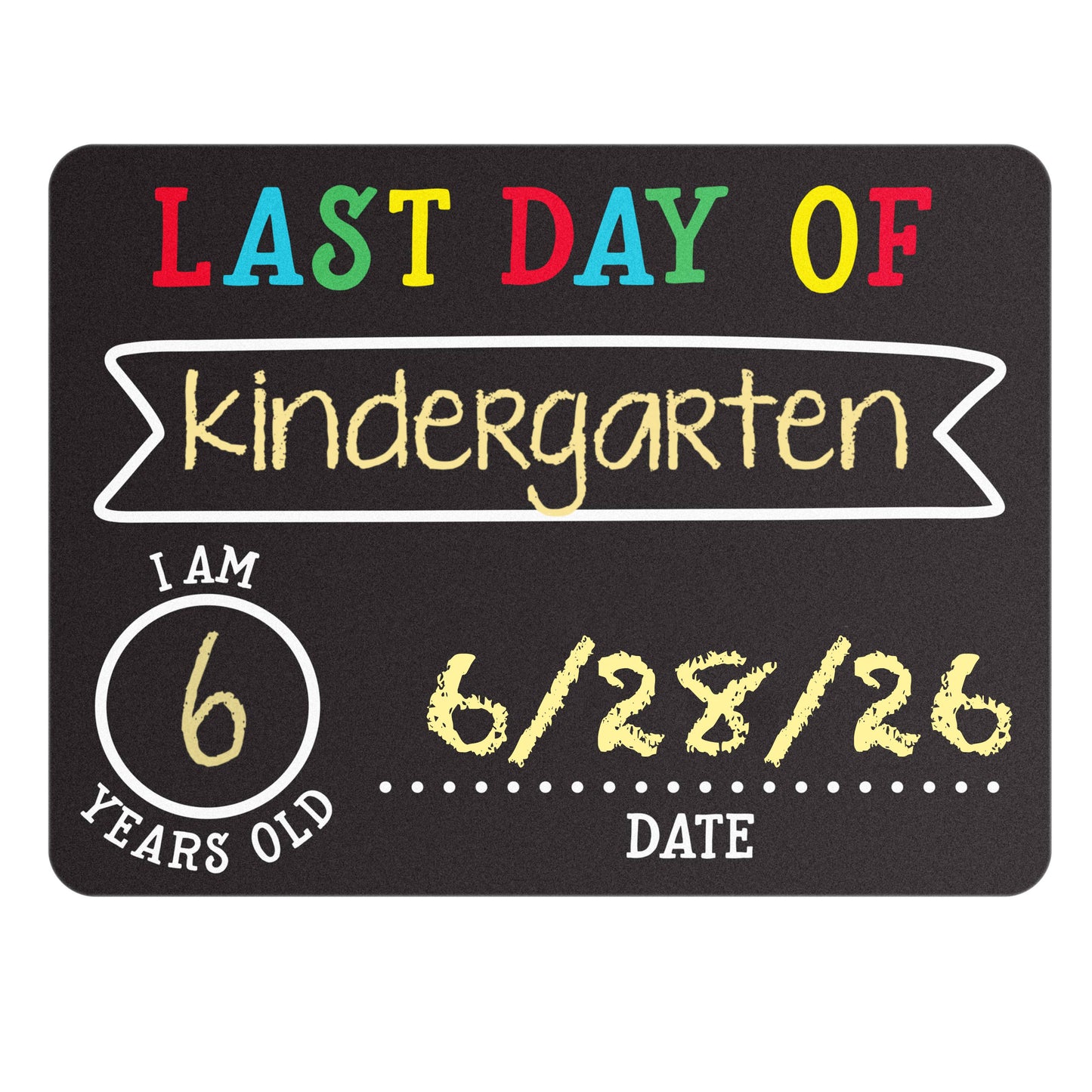 First And Last Day of School Photo Sharing Chalkboard Signs