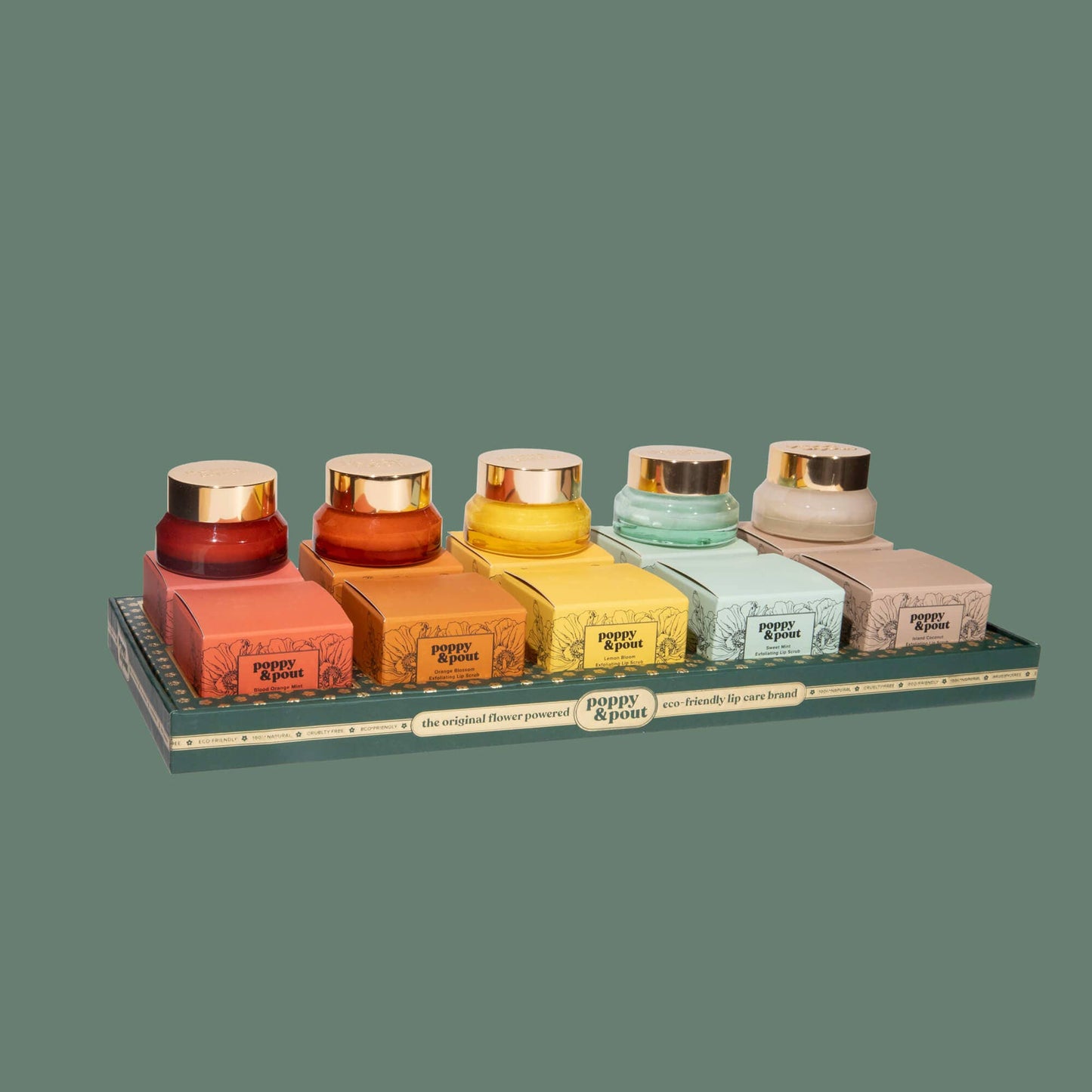Poppy & Pout - Product Display, 10 Lip Scrub, Green
