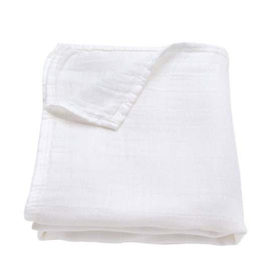 Ali+Oli - Bamboo Muslin Swaddle Blanket (Pure White)