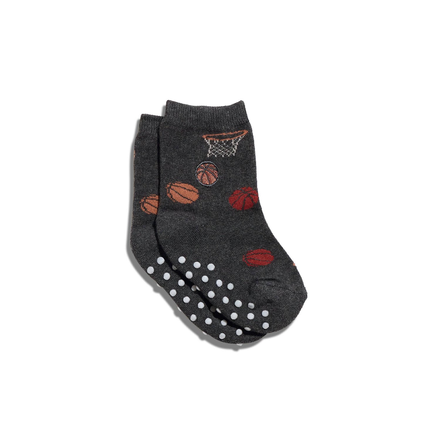 Conscious Step - Kids Socks that Support Youth Sports | Gray Basketballs