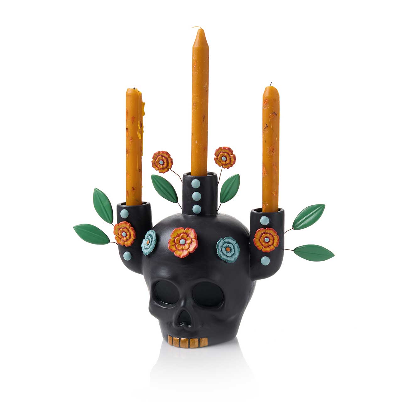 SERRV International - Floracion Skull Candelabra