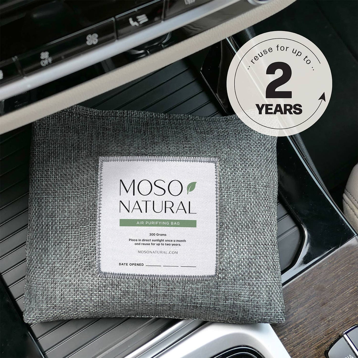 Car Odor Eliminator & Air Freshener w/ Bamboo Charcoal