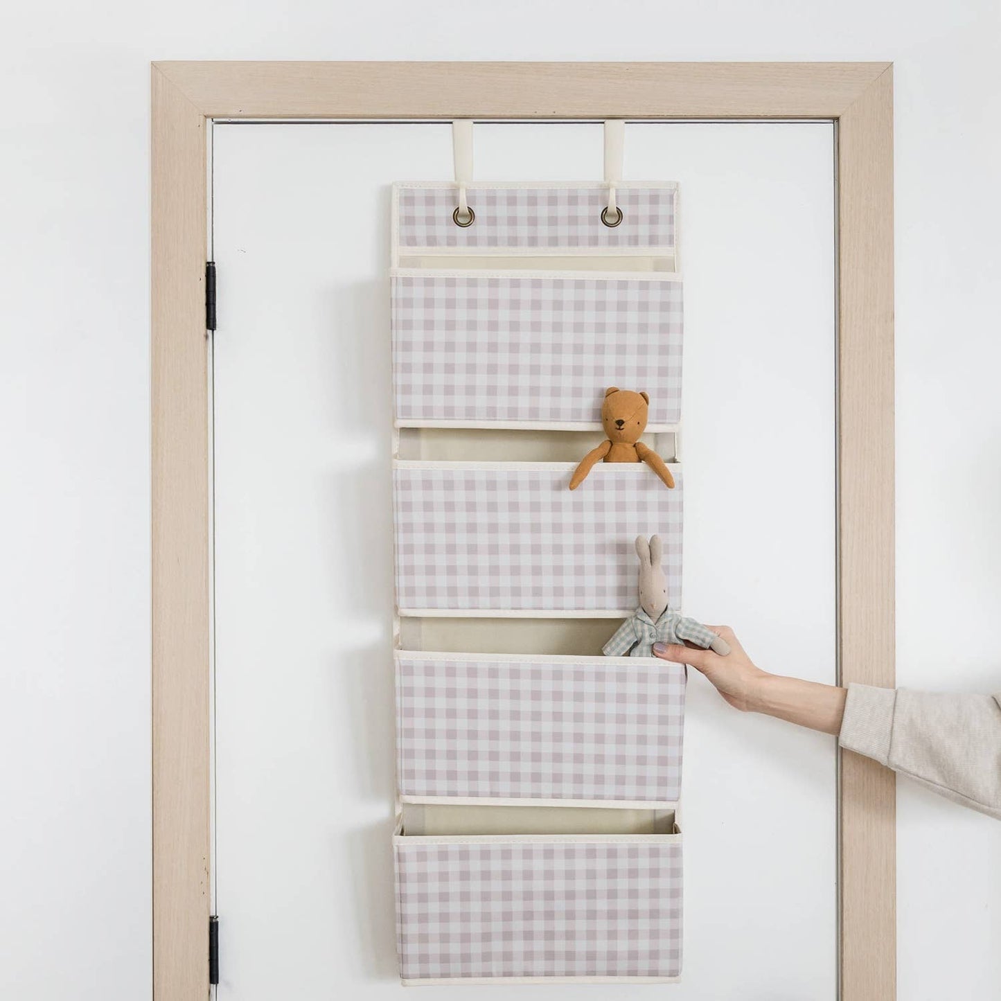 Recycled Fabric Over the Door Organizer for Nursery