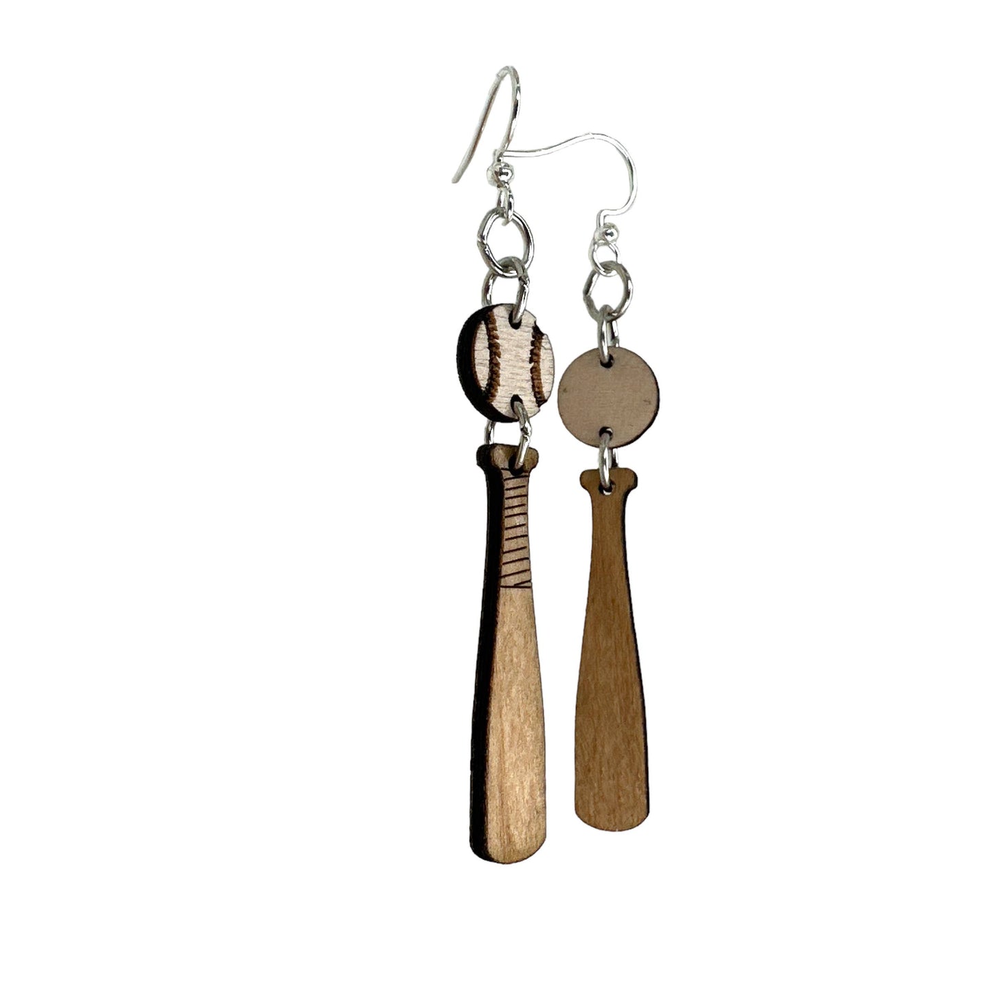 Green Tree Jewelry - Baseball Bat Earrings # 1326