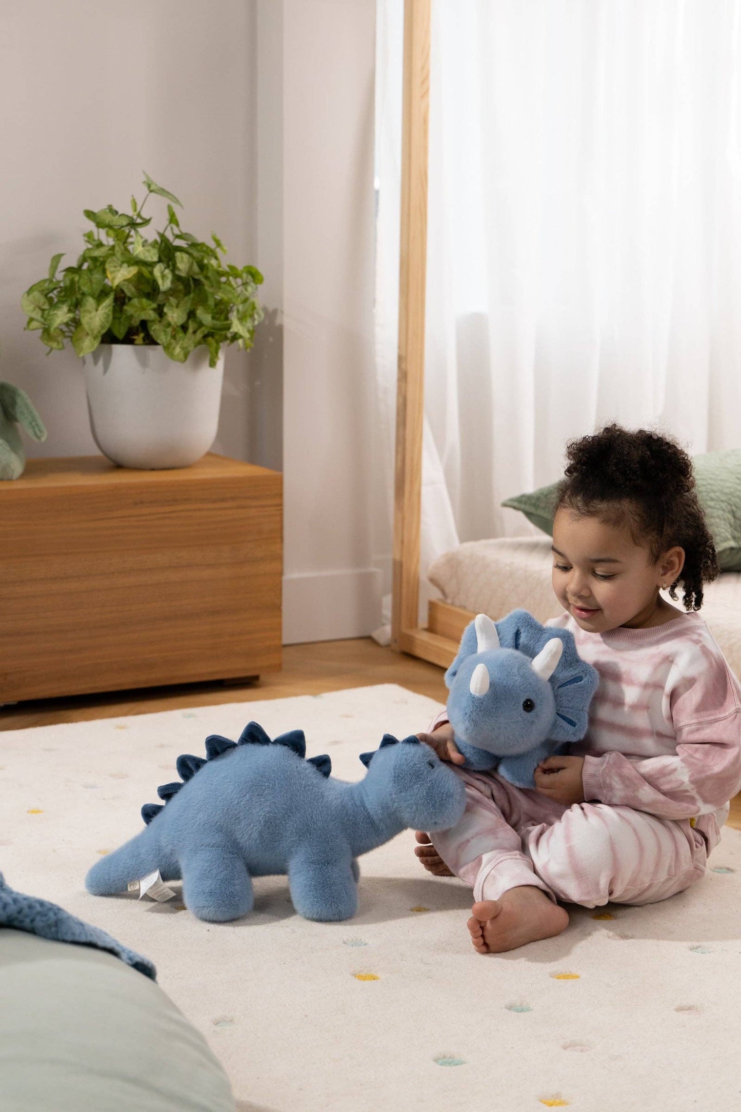 Coco Village - Dino Plush Toy - Blue Triceratop