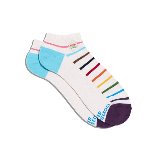 Conscious Step - Ankle Socks that Save LGBTQ Lives | Pride Flag - Pride Gifts