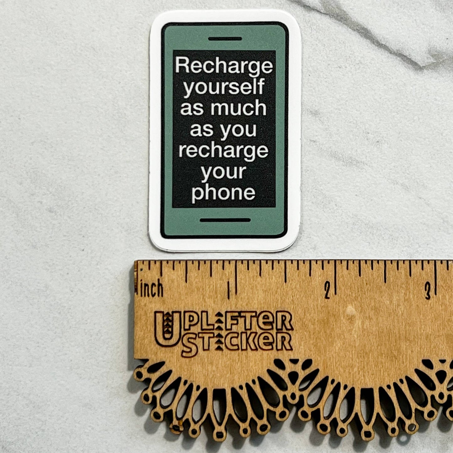 Uplifter Sticker - Recharge yourself as much as you charge your phone sticker