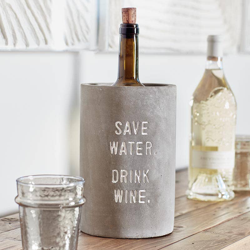 Santa Barbara Design Studio by Creative Brands - Cement Wine Chiller - Save Water. Drink Wine.