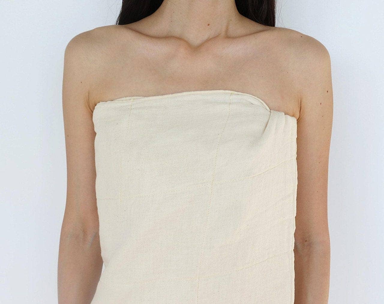 Nawrap Organic Cotton Bath Towel (Ivory, Brown, Green)