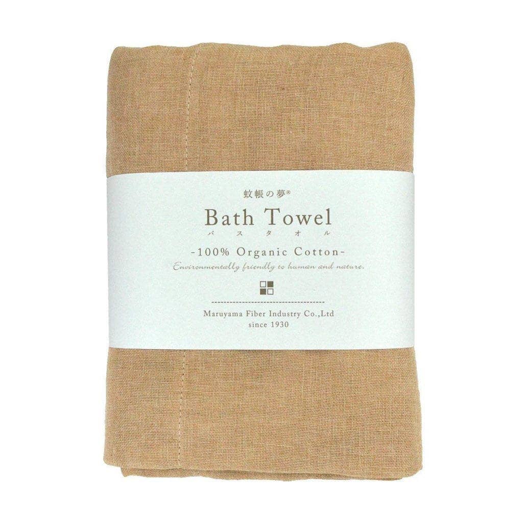 Nawrap Organic Cotton Bath Towel (Ivory, Brown, Green)