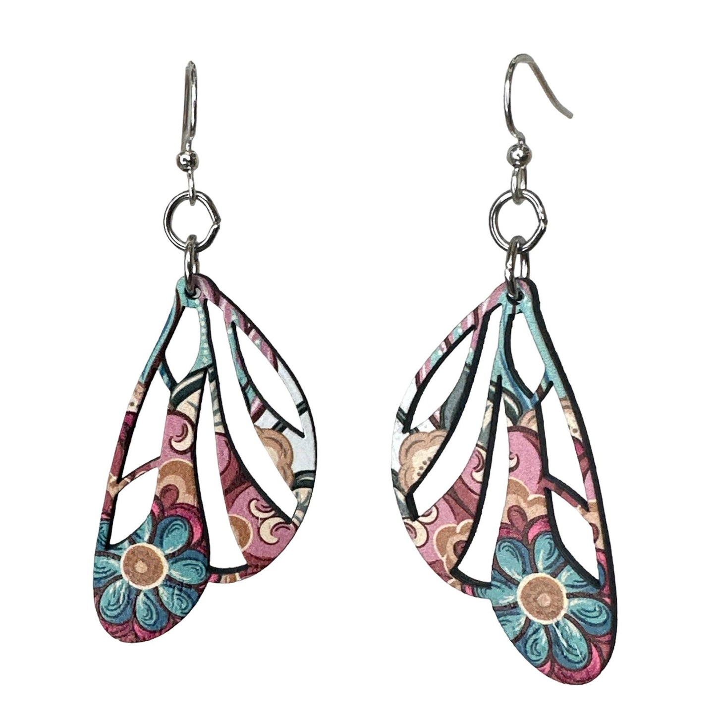 Green Tree Jewelry - Paisley Wing Earrings #1781