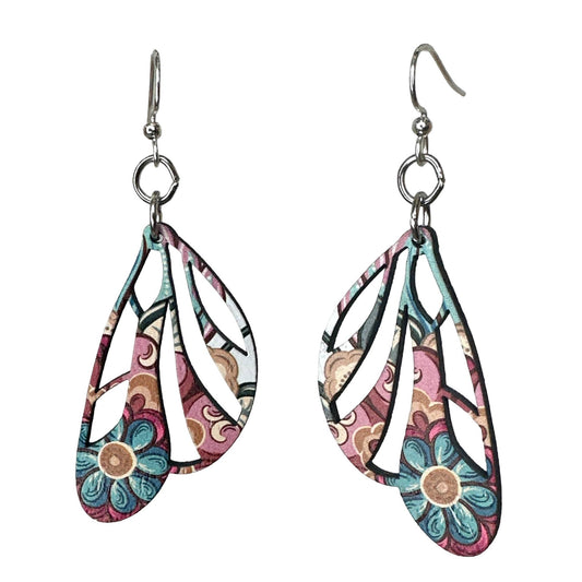 Green Tree Jewelry - Paisley Wing Earrings #1781