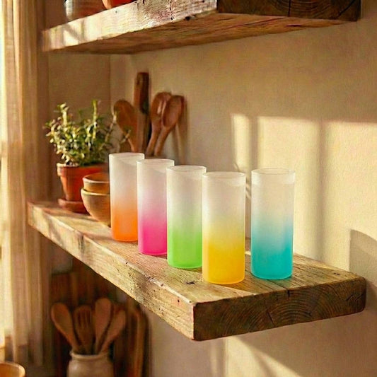 Colored Glass Kitchen Cup